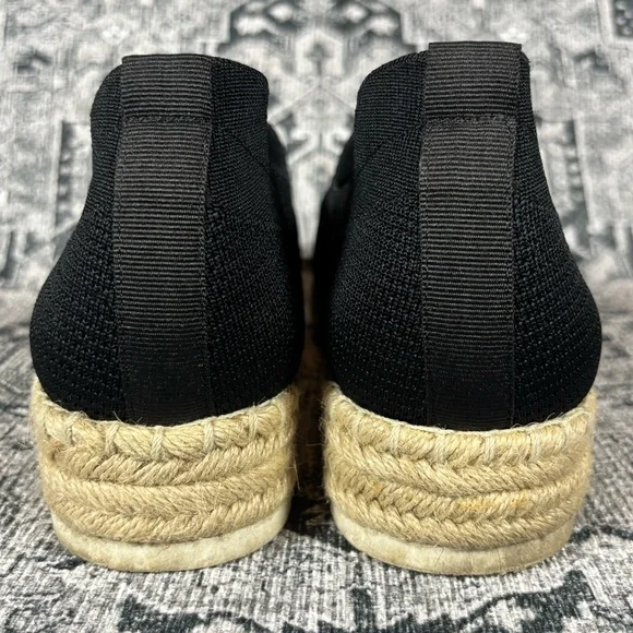 Adrienne Vittadini Sport Black Slip On Flat Niko Espadrilles Women's Size 10 - Picture 4 of 8